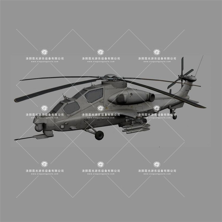 马山武装直升机3D模型